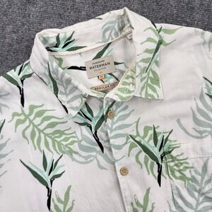 Quiksilver Waterman Collection Mens Short Sleeve Tropical‎ Leaf flaw Shirt XL